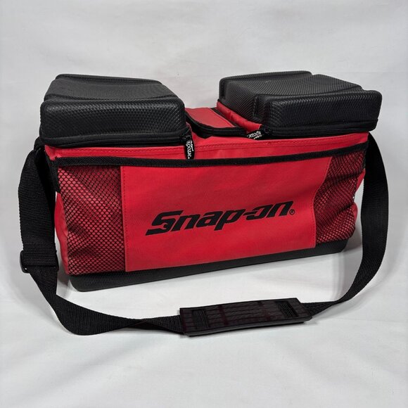 Snap-On Tools Koozie Red Insulated 3-Compartment Cooler Bag Lunch Tote15.5x9.5x8 - Picture 1 of 13